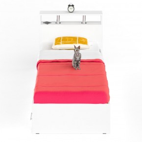 Камелия Кровать с ящиками 0900, цвет белый, ШхГхВ 93,5х217х78,2 см., сп.м. 900х2000 мм., без матраса, основание есть в Златоусте - zlatoust.ok-mebel.com | фото 3