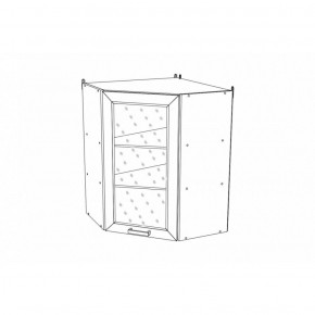 КГ "Агава" ВВУС550 Шкаф навесной угловой h 900 Лиственница темная в Златоусте - zlatoust.ok-mebel.com | фото