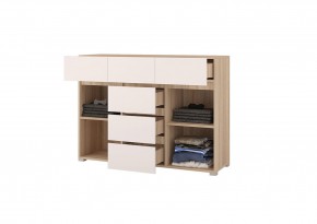 Комод 1200 АНТАЛИЯ (Сонома/Белый софт) в Златоусте - zlatoust.ok-mebel.com | фото 2