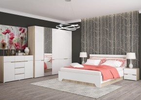 Комод 1200 АНТАЛИЯ (Сонома/Белый софт) в Златоусте - zlatoust.ok-mebel.com | фото 3
