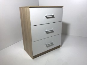 Комод 3 ящика (дуб сонома/белый) в Златоусте - zlatoust.ok-mebel.com | фото
