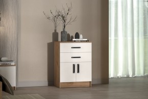 Комод Эконом (Дуб крафт золотой/Белый текстурный) в Златоусте - zlatoust.ok-mebel.com | фото 3