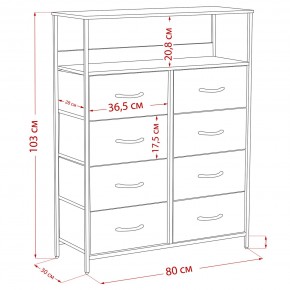 Комод Leset Локи 8 ящ. с полкой в Златоусте - zlatoust.ok-mebel.com | фото 12
