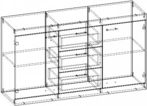 СОНАТА КС-1500 Комод (Дуб сонома/Белый глянец) в Златоусте - zlatoust.ok-mebel.com | фото 2