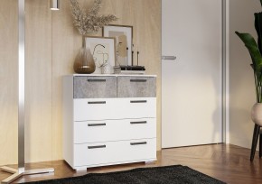 Комод Стандарт-5 NEW (белый/цемент светлый) в Златоусте - zlatoust.ok-mebel.com | фото 3