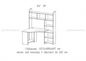 Компьютерный стол №19 (Анкор темный) в Златоусте - zlatoust.ok-mebel.com | фото 3