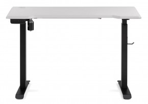 Компьютерный стол Маркос с механизмом подъема 120х75х75 белая шагрень / черный в Златоусте - zlatoust.ok-mebel.com | фото 3