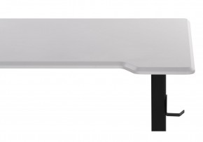 Компьютерный стол Маркос с механизмом подъема 120х75х75 белая шагрень / черный в Златоусте - zlatoust.ok-mebel.com | фото 8
