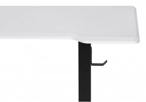 Компьютерный стол Маркос с механизмом подъема 140х80х75 белая шагрень / черный в Златоусте - zlatoust.ok-mebel.com | фото 6