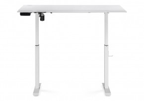 Компьютерный стол Маркос с механизмом подъема 140х80х75 белый / шагрень белая в Златоусте - zlatoust.ok-mebel.com | фото 4