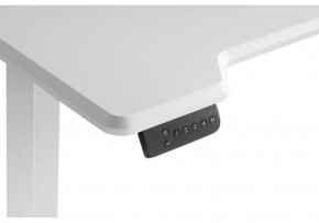 Компьютерный стол Маркос с механизмом подъема 140х80х75 белый / шагрень белая в Златоусте - zlatoust.ok-mebel.com | фото 7