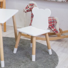 Комплект детской мебели стол и два стула Мишутка (Белый/Белый/Береза) в Златоусте - zlatoust.ok-mebel.com | фото 2