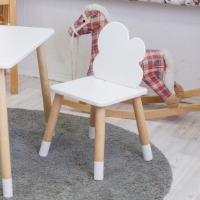 Комплект детской мебели стол и два стула Облачко (Белый/Белый/Береза) в Златоусте - zlatoust.ok-mebel.com | фото 3