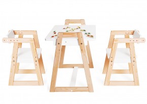 Комплект детской мебели стол и  два стула Я САМ "Лофт-Дуо" (Белый) в Златоусте - zlatoust.ok-mebel.com | фото 1