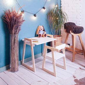 Комплект детской мебели стол и  два стула Я САМ "Лофт-Дуо" (Белый) в Златоусте - zlatoust.ok-mebel.com | фото 10