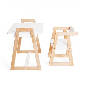 Комплект детской мебели стол и  два стула Я САМ "Лофт-Дуо" (Белый) в Златоусте - zlatoust.ok-mebel.com | фото 8
