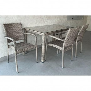 Комплект плетеной мебели T256C/Y376C-W85 Latte (4+1) + подушки на стульях в Златоусте - zlatoust.ok-mebel.com | фото 2
