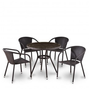 Комплект плетеной мебели T282ANT/Y137C-W53 Brown (4+1) в Златоусте - zlatoust.ok-mebel.com | фото 1
