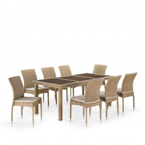 Комплект плетеной мебели T365/Y380B-W65 Light Brown (8+1) в Златоусте - zlatoust.ok-mebel.com | фото