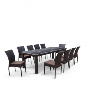 Комплект плетеной мебели T438/Y380A-W53 Brown (10+1) в Златоусте - zlatoust.ok-mebel.com | фото 3