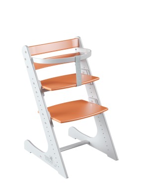 Комплект растущий стул и жесткий ограничитель Конёк Горбунёк Комфорт  (Бело-оранжевый) в Златоусте - zlatoust.ok-mebel.com | фото