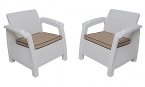 Комплект уличной мебели Yalta Premium Terrace Set (Ялта) белый (+подушки под спину) в Златоусте - zlatoust.ok-mebel.com | фото 4