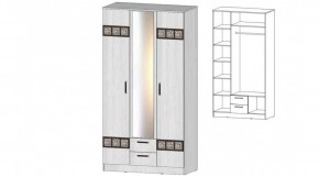 КОСТА-РИКА Шкаф 3-х створчатый (анкор светлый) в Златоусте - zlatoust.ok-mebel.com | фото
