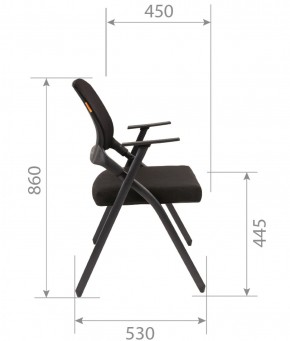 Кресло для посетителей CHAIRMAN NEXX (ткань стандарт черный/сетка DW-01) в Златоусте - zlatoust.ok-mebel.com | фото 7