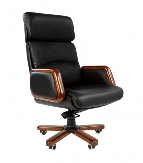 Кресло для руководителя CHAIRMAN 417 (Натуральная кожа) Черное в Златоусте - zlatoust.ok-mebel.com | фото