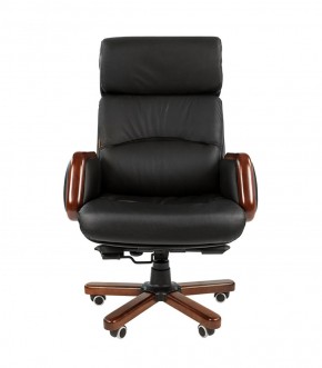 Кресло для руководителя CHAIRMAN 417 (Натуральная кожа) Черное в Златоусте - zlatoust.ok-mebel.com | фото 2