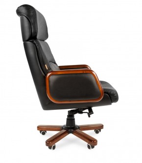 Кресло для руководителя CHAIRMAN 417 (Натуральная кожа) Черное в Златоусте - zlatoust.ok-mebel.com | фото 3