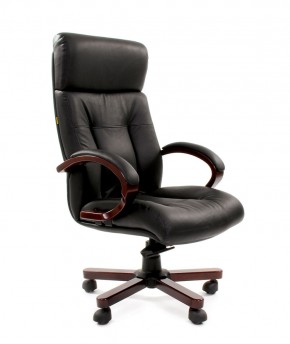 Кресло для руководителя CHAIRMAN  421 (Натуральная кожа) Черное в Златоусте - zlatoust.ok-mebel.com | фото