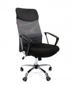 Кресло для руководителя CHAIRMAN 610 N(15-21 черный/сетка серый) в Златоусте - zlatoust.ok-mebel.com | фото