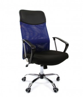 Кресло для руководителя CHAIRMAN 610 N (15-21 черный/сетка синий) в Златоусте - zlatoust.ok-mebel.com | фото