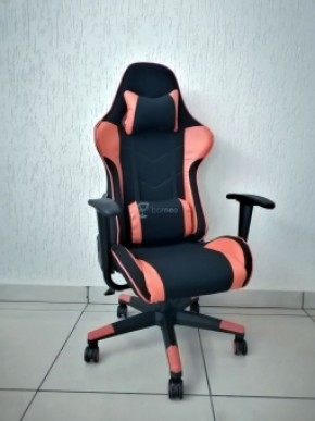 Кресло геймерское Barneo K-50 (черная сетка оранжевые вставки) в Златоусте - zlatoust.ok-mebel.com | фото
