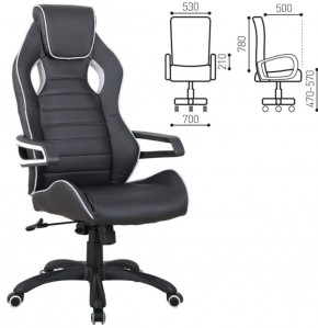 Кресло компьютерное BRABIX "Techno Pro GM-003" (черное/серое, вставки серые) 531814 в Златоусте - zlatoust.ok-mebel.com | фото 2
