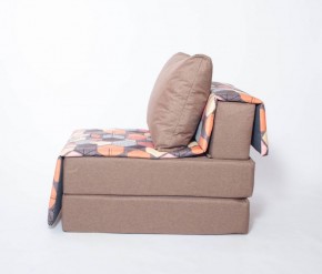 Кресло-кровать бескаркасное Харви (коричневый-геометрия браун) в Златоусте - zlatoust.ok-mebel.com | фото 2