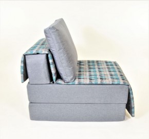 Кресло-кровать бескаркасное Харви (серый-квадро азур) в Златоусте - zlatoust.ok-mebel.com | фото 3