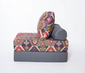 Кресло-кровать-пуф бескаркасное Прайм (мехико серый-графит) в Златоусте - zlatoust.ok-mebel.com | фото