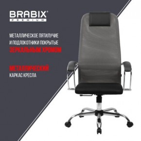 Кресло офисное BRABIX PREMIUM "Ultimate EX-800" хром, плотная двойная сетка Х2, черное/серое, 532912 в Златоусте - zlatoust.ok-mebel.com | фото 6