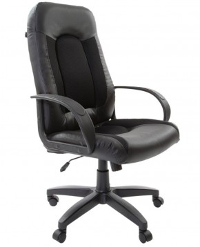 Кресло офисное BRABIX "Strike EX-525" (экокожа черная, ткань черная) 531381 в Златоусте - zlatoust.ok-mebel.com | фото