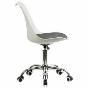 Кресло стул BRABIX "Eames MG-310 CH", хром, пластик белый, ткань серая, 532924 в Златоусте - zlatoust.ok-mebel.com | фото 3