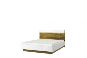 Кровать 160 с подъемником, TORINO, цвет белый/Дуб наварра в Златоусте - zlatoust.ok-mebel.com | фото 1