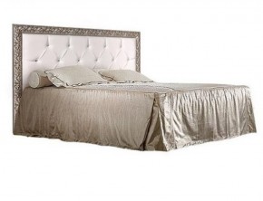 Кровать 2-х спальная (1,6 м) Тиффани штрих-лак/серебро с мягким изголовьем (ТФКР-2) в Златоусте - zlatoust.ok-mebel.com | фото