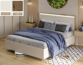 Кровать (Бело-серый U775 ST9/Дуб Галифакс Табак) 1600 в Златоусте - zlatoust.ok-mebel.com | фото