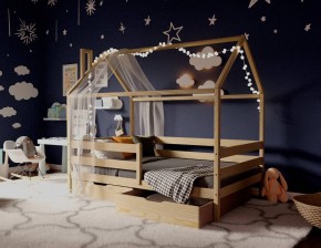Кровать-домик 80*160 без покраски в Златоусте - zlatoust.ok-mebel.com | фото