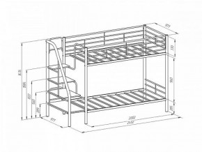 Кровать двухъярусная "Толедо" Черный/Венге в Златоусте - zlatoust.ok-mebel.com | фото 2