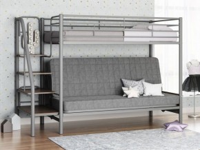 Кровать двухъярусная с диваном "Мадлен-3" (Серый/Серый) в Златоусте - zlatoust.ok-mebel.com | фото