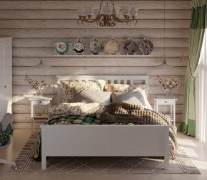 Кровать Кантри двухспальная 180х200, массив сосны, цвет белый в Златоусте - zlatoust.ok-mebel.com | фото 4