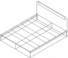 СОФИЯ Кровать КР1600 (венге/дуб белфорт) щиты в Златоусте - zlatoust.ok-mebel.com | фото 2